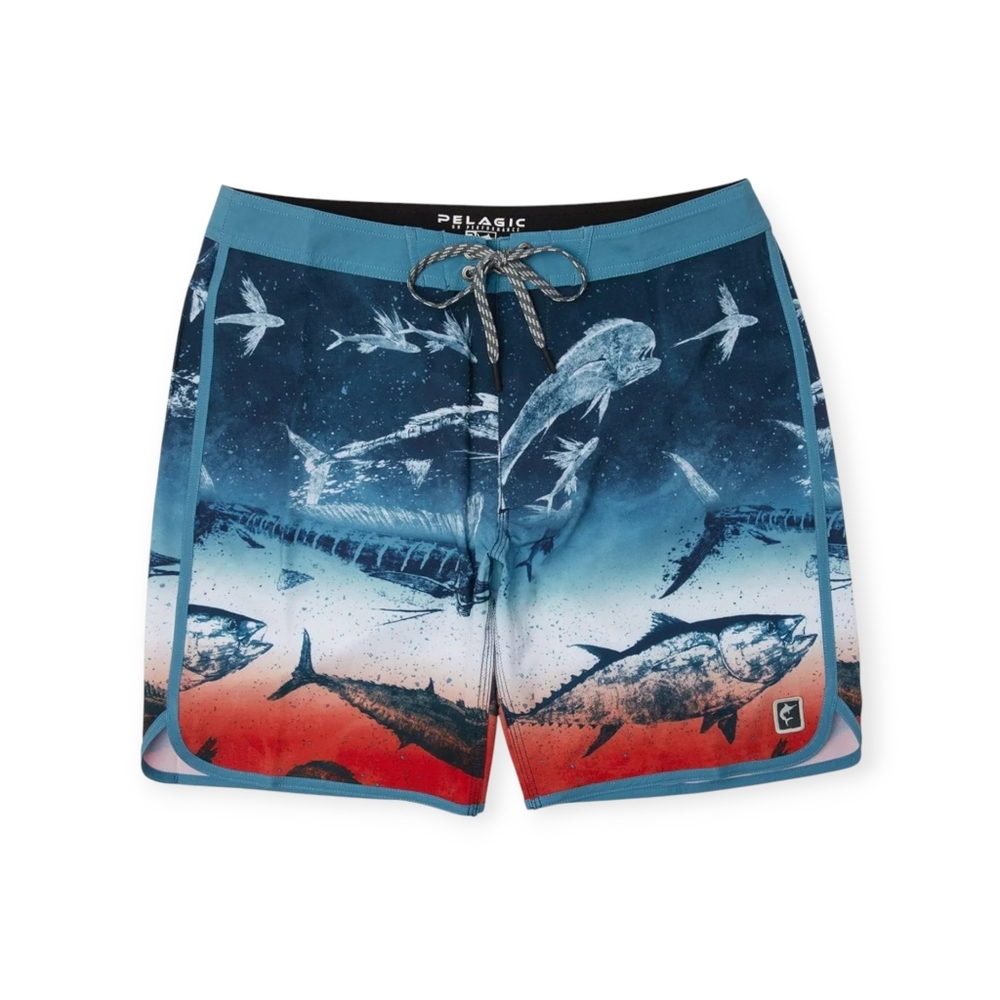 Pelagic High Spot Gyotaku Board Shorts 32